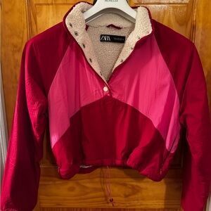 Zara Women's Red and Pink Jacket